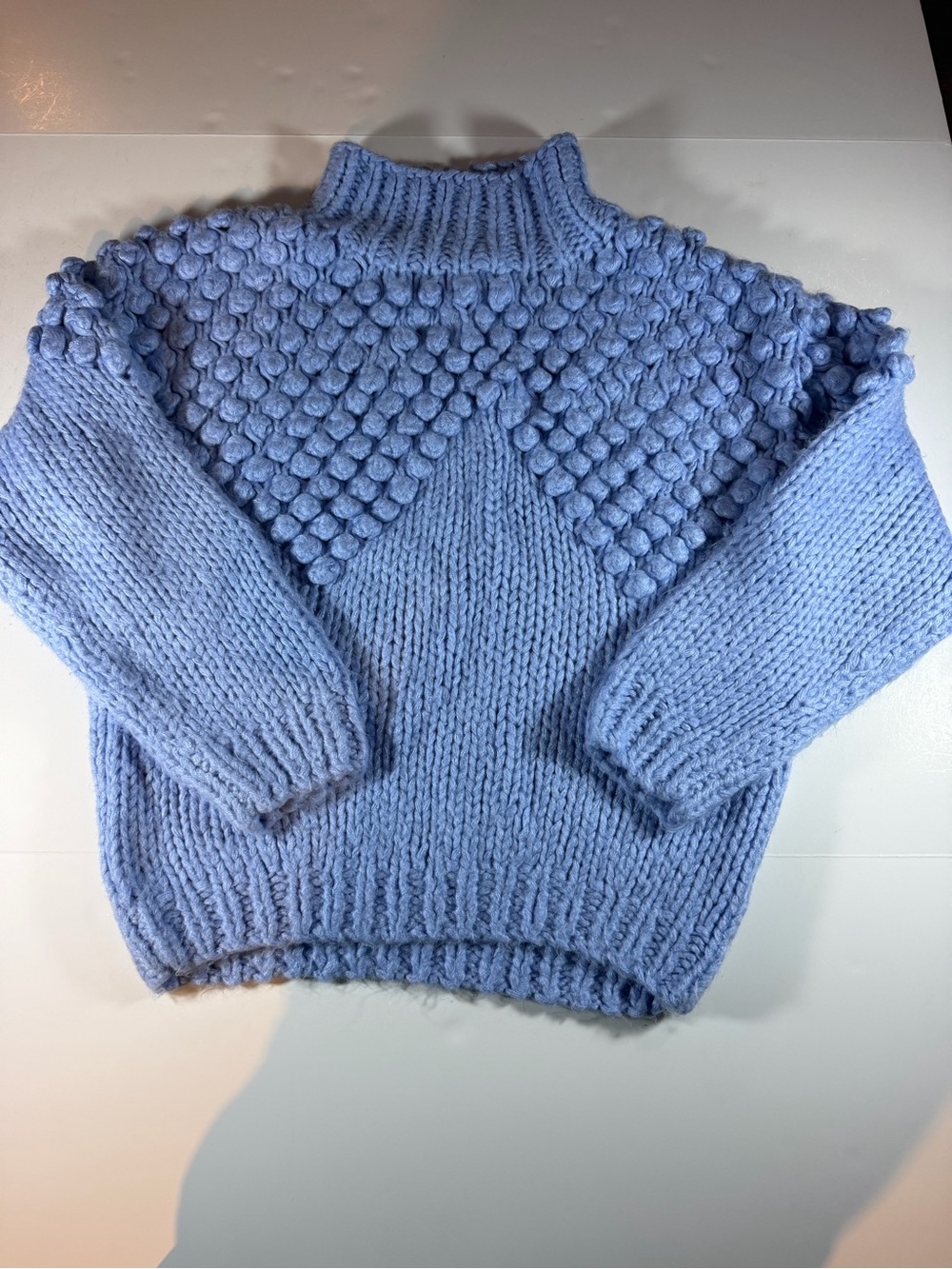 TCEC Lavender Blue Bobble Turtleneck Sweater